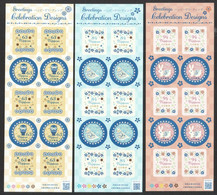 JAPAN 2022 HAPPY CELEBRATION DESIGNS RABBITS BIRDS 63, 84, 94 YEN SOUVENIR SHEET OWL, BIRD, RABBIT, MNH (**) - Unused Stamps