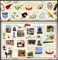 JAPAN 2022 EDO TOKYO SERIES PART II 63 & 84 YEN SOUVENIR SHEET OF 10 STAMPS FOOD AND ARCHITECTURE MNH (**) - Ungebraucht