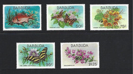 Barbuda 1978 Flora And Fauna Set Of 5 MNH - Barbuda (...-1981)