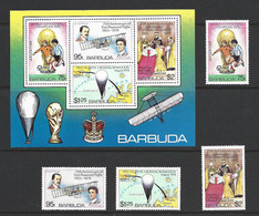Barbuda 1978 Anniversaries And Events Set Of 4 & Miniature Sheet MNH - Barbuda (...-1981)