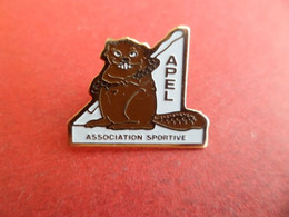 Pins émail Association Sportive APEL - Marmotte Castor - - Signé FF Ferrier - Associations