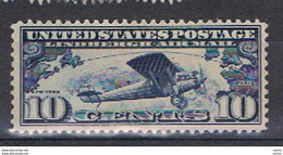 U.S.A.:  1927   AIR  MAIL  LINDBERG  -  10 C. UNUSED  STAMP  -  YV/TELL. 10 - 1b. 1918-1940 Nuevos