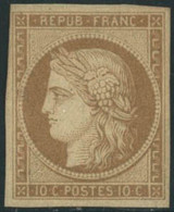 ** N°1F 10c Bistre Réimp - TB - 1849-1850 Ceres