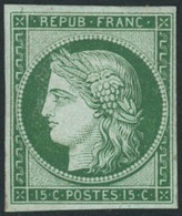 ** N°2e 15c Vert, Réimp - TB - 1849-1850 Ceres