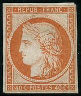 ** N°5g 40c Orange Réimp - B - 1849-1850 Ceres