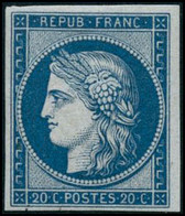 ** N°8f 20c Bleu, Réimp - TB - 1849-1850 Ceres