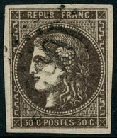 Obl. N°47d 30c Brun Foncé - TB - 1870 Bordeaux Printing