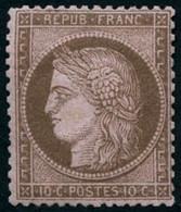 ** N°58 10c Brun S/rose - TB - 1871-1875 Ceres