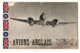 Fascicule 2 Avions Anglais Photos - Plans Caractéristiques De 1946 soit 10 pages Recto-verso - Français