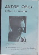 Rare Catalogue Ronéotypé  Exposition André Obey, Bibl. Munic. De Douai, 1985 - Theater, Kostüme & Verkleidung