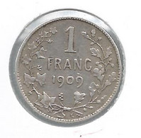 LEOPOLD II * 1 Frank 1909 Frans * Z.Fraai / Prachtig * Nr 11429 - 1 Franc