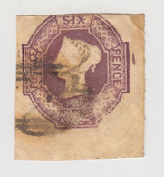 GB. SIX PENCE. BORD DE FEUILLE - Usados