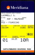 ITALIA - TELECOM - SCHEDA TELEFONICA - MERIDIANA - CARTA D'IMBARCO - TRE VOLI DA MALPENSA A ROMA - NUOVA - Airplanes