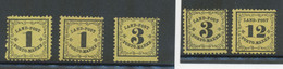 BADEN 1863, Landpost-Portomarken Dünnes Papier 1 Kr. Ungebraucht O.G Und Ungebraucht, 3 Kr. Ungebraucht Und Postfrisch - Baden