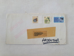 New Zealand - Enveloppe Moderne En Circulation Avec Beaucoup De Timbres - - Brieven En Documenten
