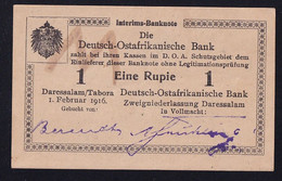 DOA Deutsch Ostafrika: 1 Rupie 1.2.1916 - Serie H2 (DOA-30a) - Deutsch-Ostafrikanische Bank