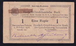 DOA Deutsch Ostafrika: 1 Rupie 1.2.1916 - Serie P3 (DOA-31a) - Deutsch-Ostafrika