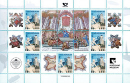 Czech Republic - 2022 - Ceiling Frescoes By Lukas Vavra At Cistercian Abbey Of Vissi Brod - Personalized Stamp Sheet - Ongebruikt