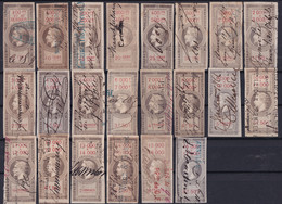 FRANCE 1864 - Canceled - YT 26-47 - Effets De Commerce - Stamps