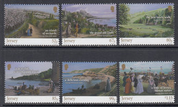 2019 Jersey George Elliot Literary Visitor Literature Complete Set Of 8 MNH @ BELOW Face Value - Jersey