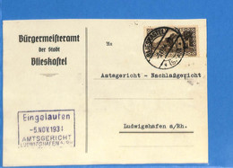 Saar 1934 Carte Postale De Blieskastel (G8240) - Cartas & Documentos