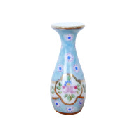 Ancien Vase Miniature 38mm Peint Main Porcelaine De Limoges Signé Poupée 1920 - Limoges (FRA)