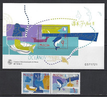 PORTUGAL - Macau - 1998, International Year Of The Ocean (Souvenir Sheet+Stamp) - Hojas Bloque