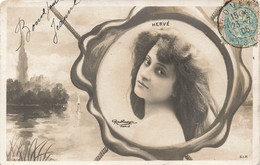 CPA Reutlinger - Femme Dans Un Cadre Rond - Portrait Fantaisie - Hervé - Carte Circulée En 1905 - Sonstige & Ohne Zuordnung