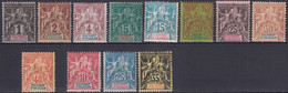 ANJOUAN - YVERT N° 1/4+6/10+14+16/17 * MH - COTE = 272 EUR - - Unused Stamps