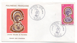 Polynésie Française --1970--FDC--1er Jour --Huitre Perlière En Polynésie....n° 37  PA....cachet PAPEETE...à Saisir - Storia Postale