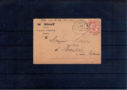 France. Petite Enveloppe. Notaire Me Henaff. De Pont Croix (29) à Soudan (44). Juin 1904 - 1877-1920: Periodo Semi Moderno