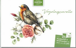 Vogelaquarellen Postkaarten  En 4 Speciale Zegels 2021 - Unused Stamps