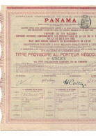 Action  Panama Compagnie Universelle  Du Canal  Interoceanique 1886 N° 0717371 - Schiffahrt