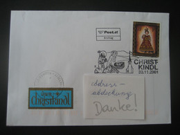 Österreich- Christkindl 30.11.2001, FDC Brief Mit Leitzettel Lichtenwörth - Cartas & Documentos