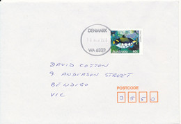 Australia Single Franked Cover Sent From "DENMARK" To Victoria 18-8-2010 (Denmark Is A Little Village In Great Southern) - Cartas & Documentos