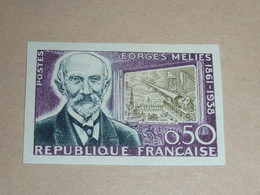 TIMBRE DE FRANCE NON DENTELE N°1284a CENTENAIRE DE LA NAISSANCE DE GEORGES MELIES - NEUF SANS CHARNIERE(C.V) - 1961-1970