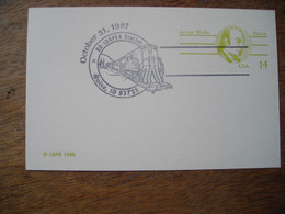 1987 Bureau Temporaire, BO-IDAPEX Boise ID, Diesel Loco, Chemin De Fer - Souvenirkarten