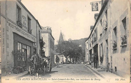 Saint Léonard Des Bois       72        Vue Intérieur Du Bourg. Hôtel Du Bon Laboureur          (voir Scan) - Saint Leonard Des Bois