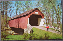 USA UNITED STATES BUCKS COUNTY PENNSYLVANIA HAUPT COVERED BRIDGE POSTCARD ANSICHTSKARTE CARTOLINA CARTE POSTALE CP PC AK - Spokane