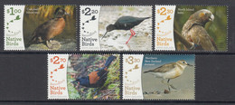 2017 New Zealand Recovering Native Birds SPECIAL EFFECTS Complete Set Of 5 MNH - Unused Stamps