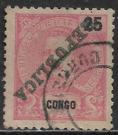 Portuguese Congo – 1911 King Carlos Overprinted REPUBLICA 25 Réis Inverted Overprint - Congo Portuguesa