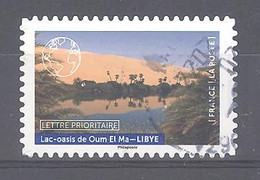 France Autoadhésif Oblitéré N°2096 (Notre Planète Bleue - Lac Oasis De Oum El Ma - Libye) (cachet Rond) - Usados
