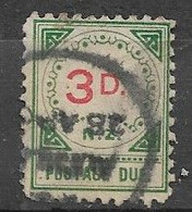 NEW ZEALAND 1899-1900 POSTAGE DUE 3d LARGE D - Impuestos