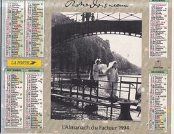 Almanach Du Facteur, Calendrier De La Poste,1994, SOMME, Les Mariés De Robert Doisneau, Nb Photos à L'intérieur - Tamaño Grande : 1991-00