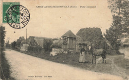 27 - EURE - SAINT-AUBAIN-D'ESCROVILLE - Puits Communal - Femme Et Son Cheval - Défaut Pliure- 11033 - Saint-Aubin-d'Ecrosville