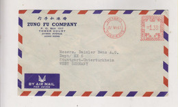 HONG KONG 1961  Airmail Cover To Germany Meter Stamp - Brieven En Documenten