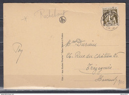 Postkaart Van Rochehaut (sterstempel) Naar Trazegnies - Cachets à étoiles