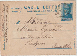 5478 Carte Lettre Correspondance  Franchise Militaire SIGNES Pour Eymard Forcalquier Camp De Chibron Joffre - Brieven En Documenten