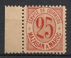 MAROC - MAZAGAN A MARRAKECH - 1891 - N°Yv. 44 - 25c Rouge - Neuf Luxe ** / MNH / Postfrisch - Poste Locali