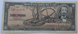 Cuba 10 Pesos 1960 P88c VF+ / XF- Signature Che Guevara - Cuba